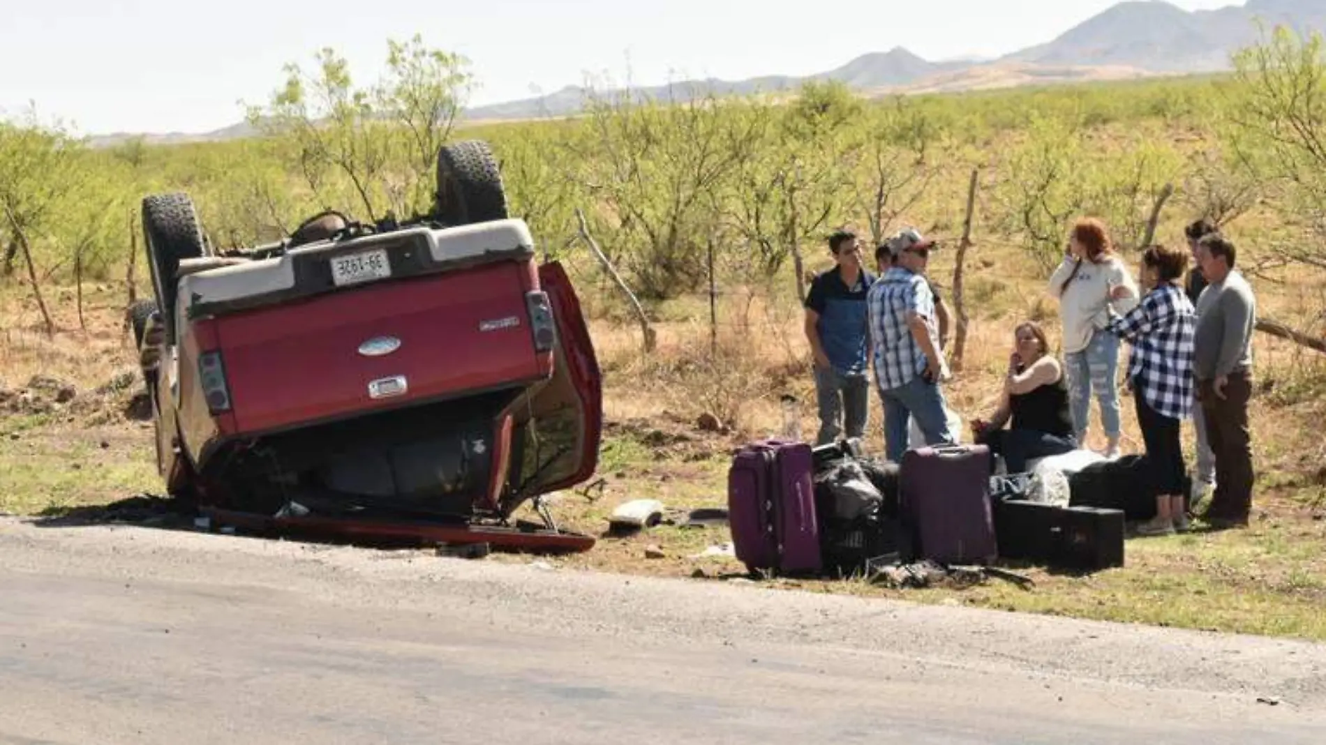 volcadura carretera Juárez-Chihuahua